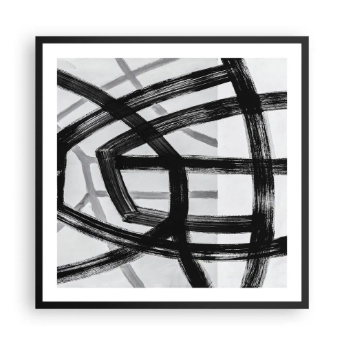 Affiche dans un cadre noir - Poster - Profondeur du bâtiment - 60x60 cm