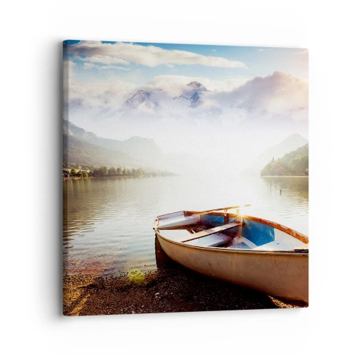 Impression sur toile - Image sur toile - Au bord de la grande et limpide eau - 30x30 cm