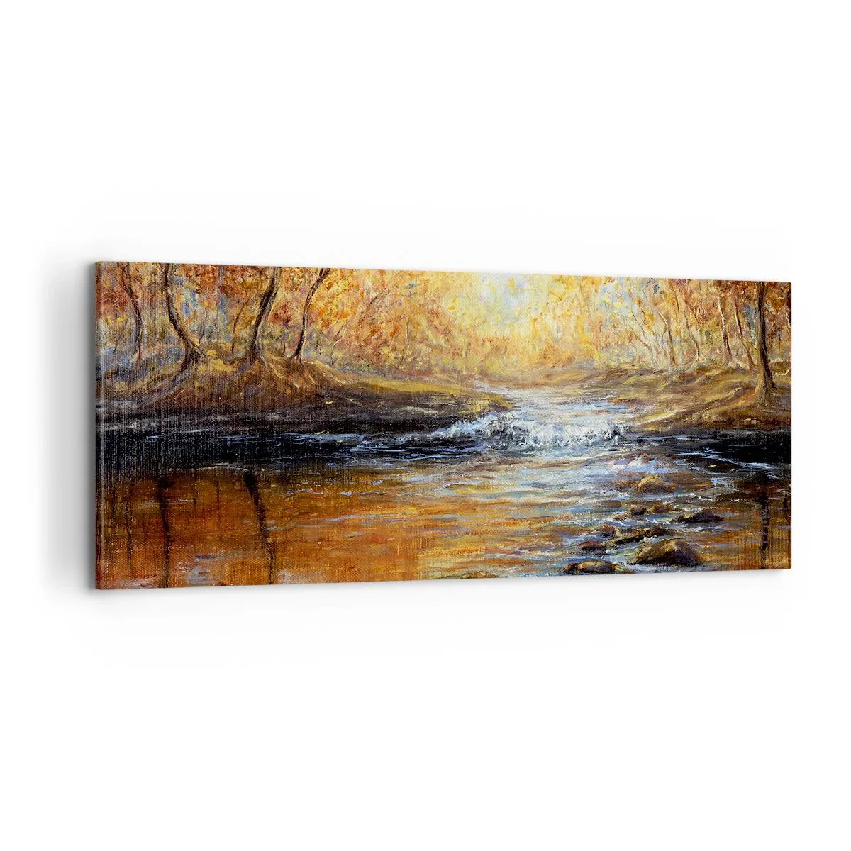 Impression sur toile - Image sur toile - Le ruisseau d'or - 100x40 cm
