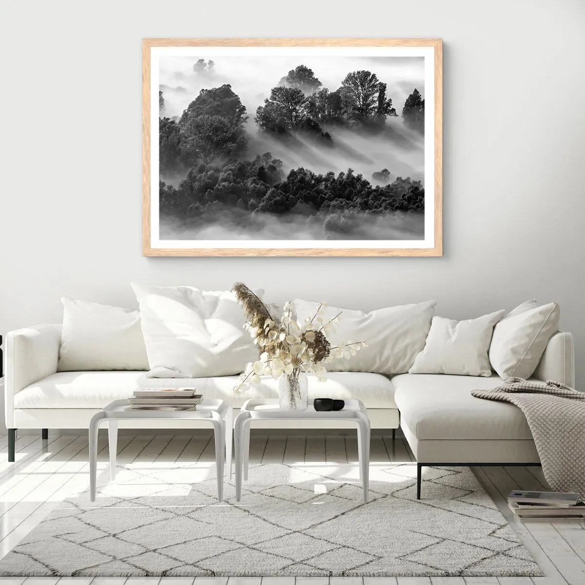 Affiche dans un chêne clair - Poster - Sortir de son sommeil - 50x40 cm