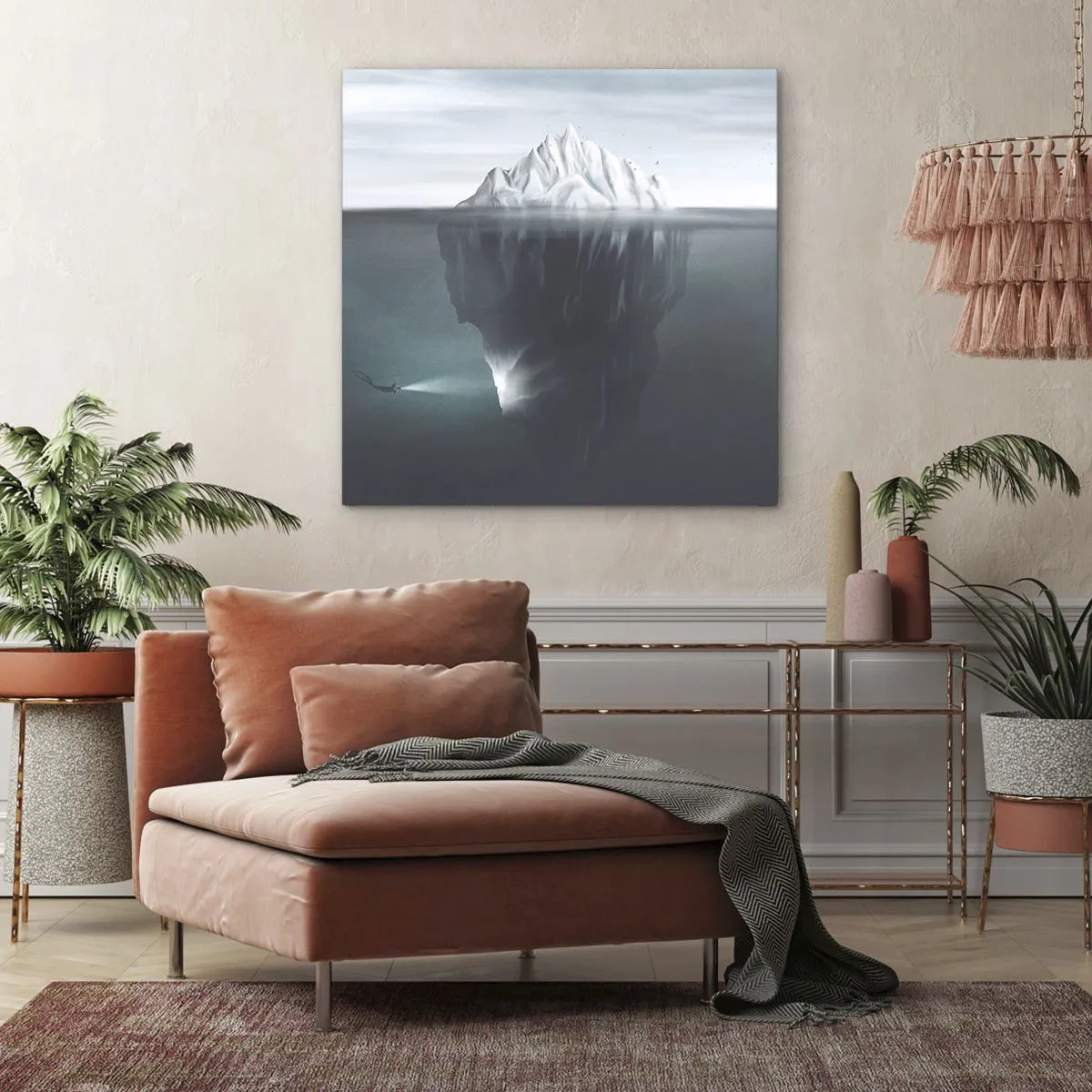 Impression sur toile - Image sur toile - Mystère sous-marin - 70x70 cm