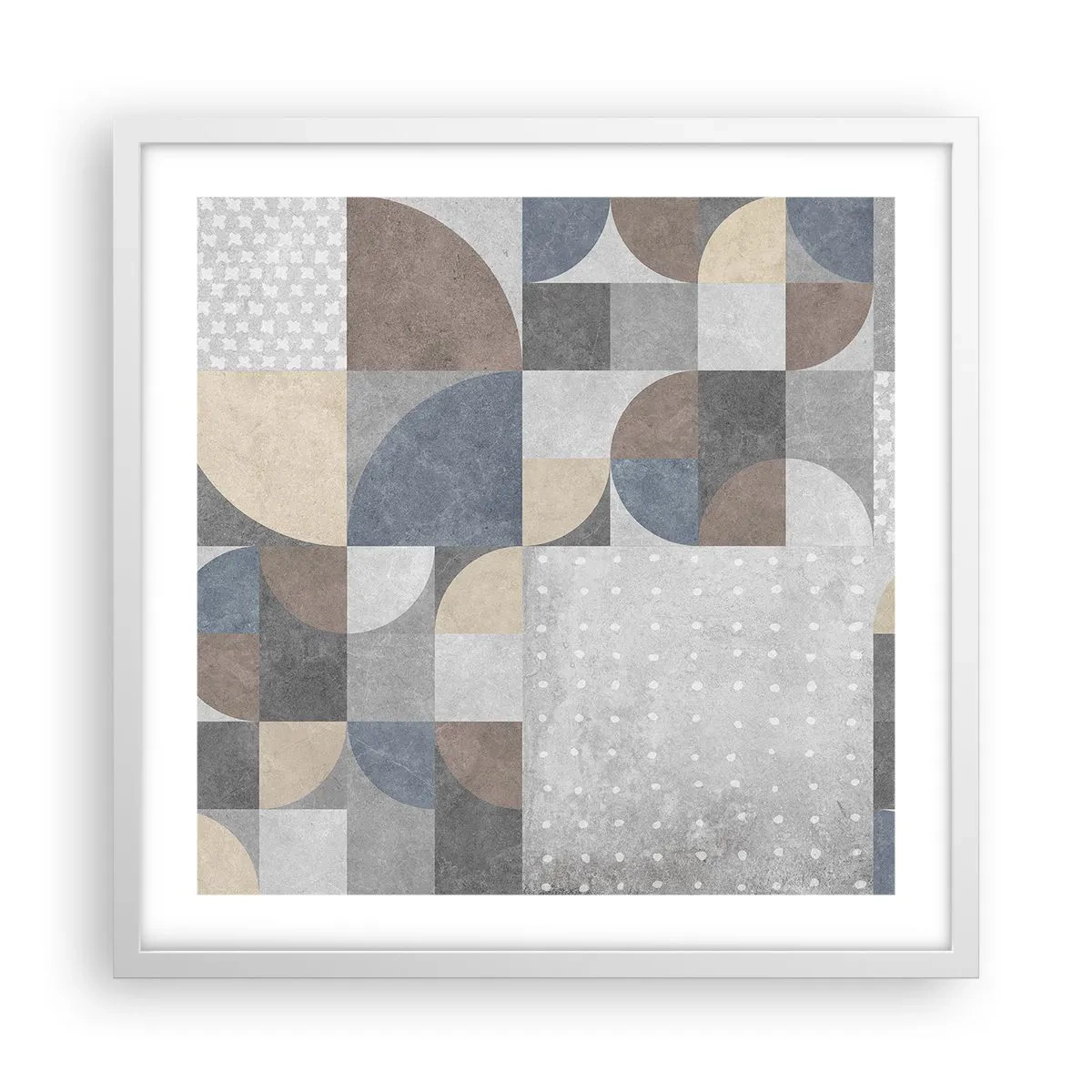 Affiche dans un cadre blanc - Poster - Fantaisie de la céramique - 50x50 cm