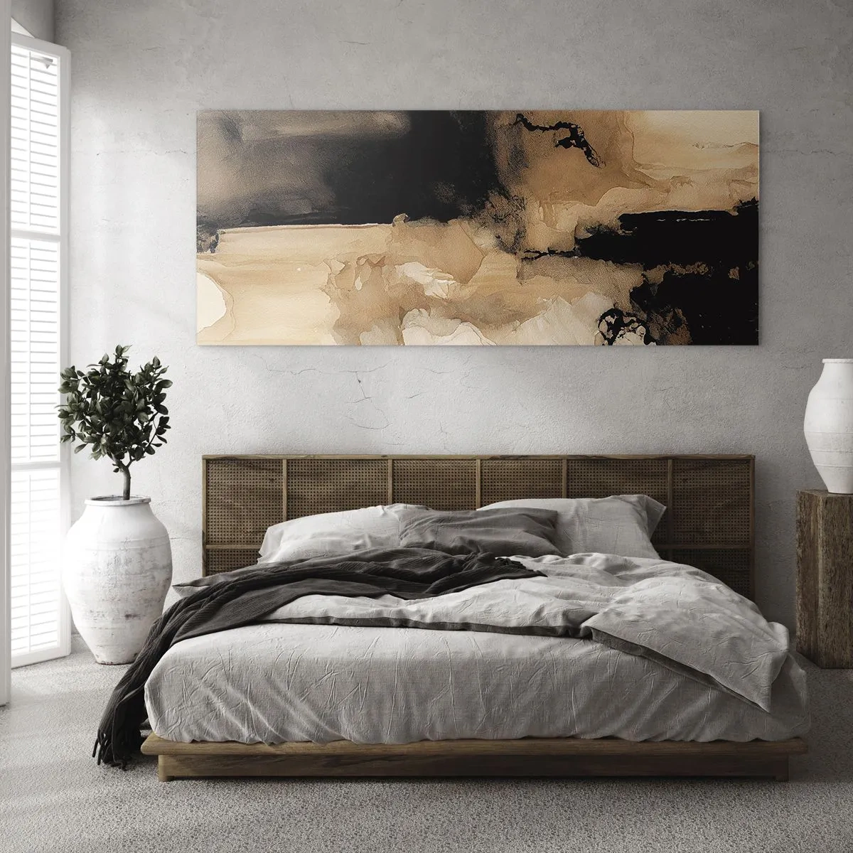 Impression sur verre - Image sur verre - Une abstraction intrigante - 90x30 cm