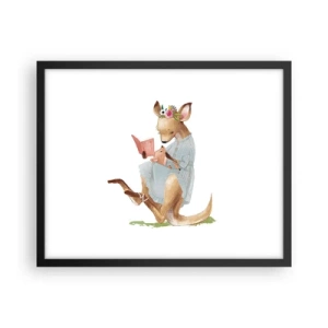 Affiche dans un cadre noir - Poster - Lis-moi maman - 50x40 cm