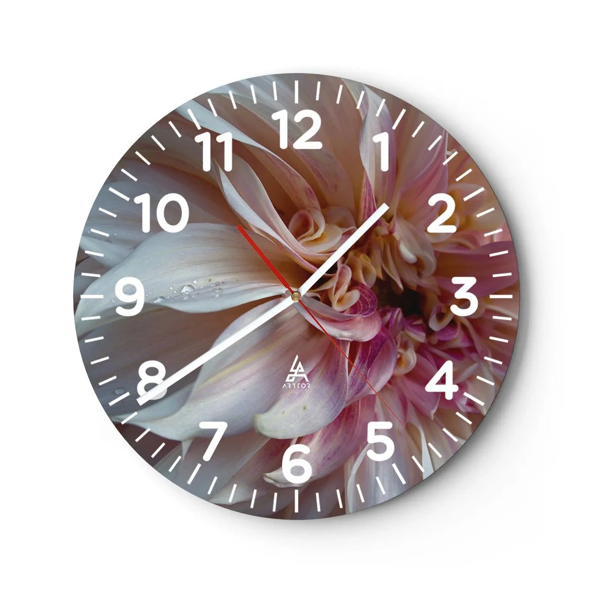 Horloge murale - Pendule murale - Fraîcheur fleurissante - 30x30 cm