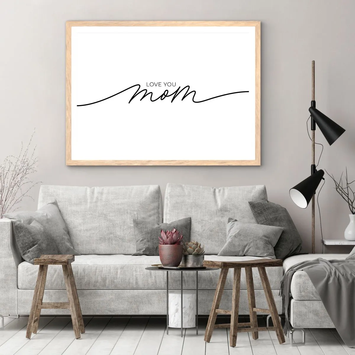 Affiche dans un chêne clair - Poster - Grand chamboulement - 50x40 cm