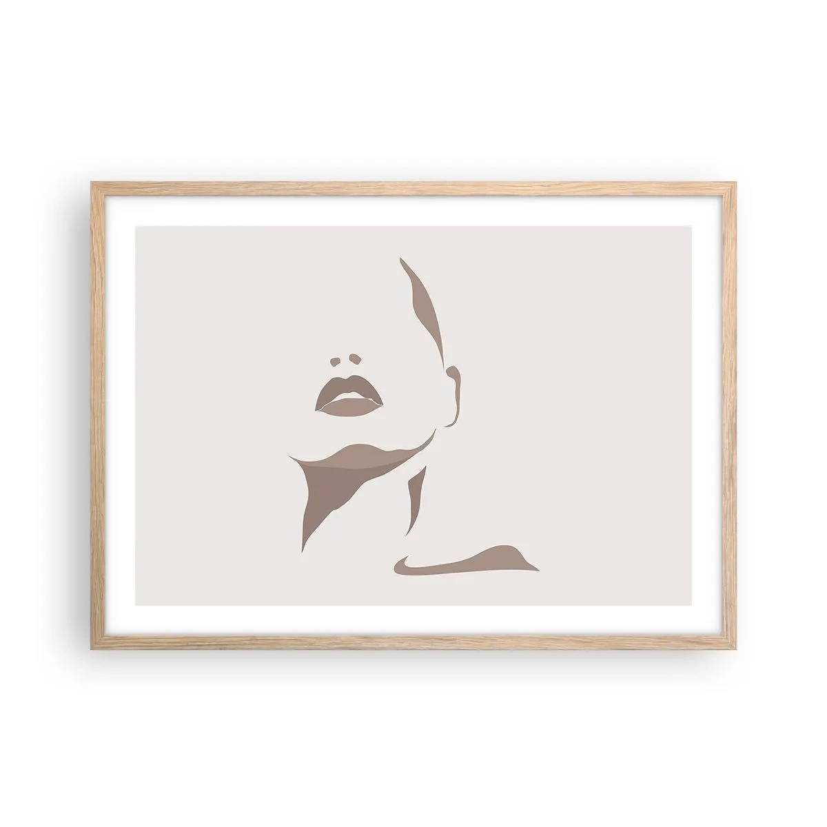 Affiche dans un chêne clair - Poster - Fait de lumière et d'ombre - 70x50 cm