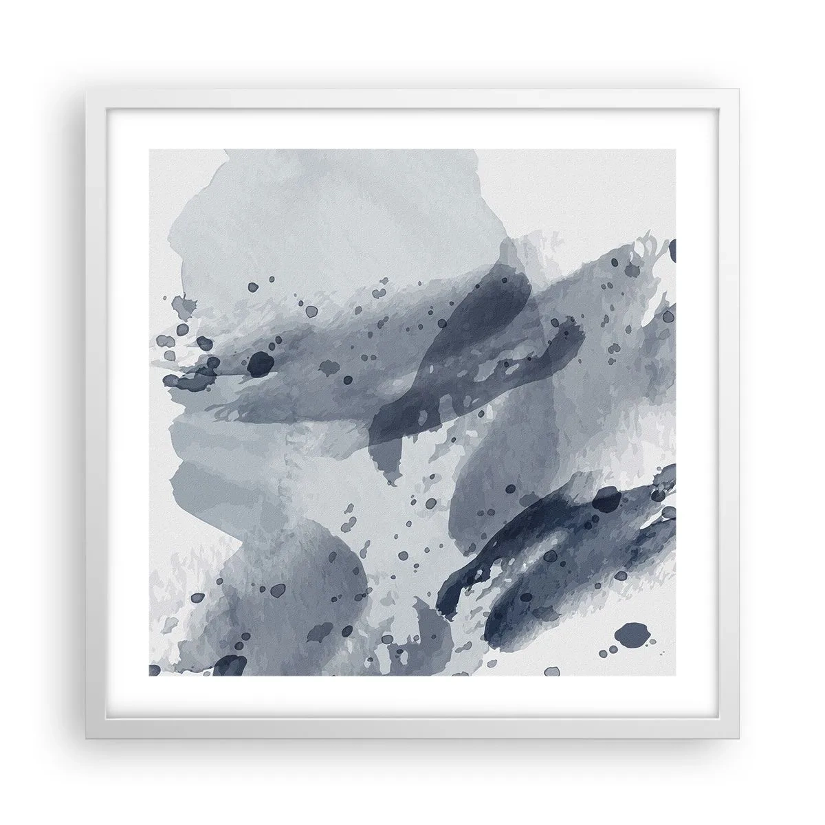 Affiche dans un cadre blanc - Poster - Étude de la nature de l'eau - 50x50 cm