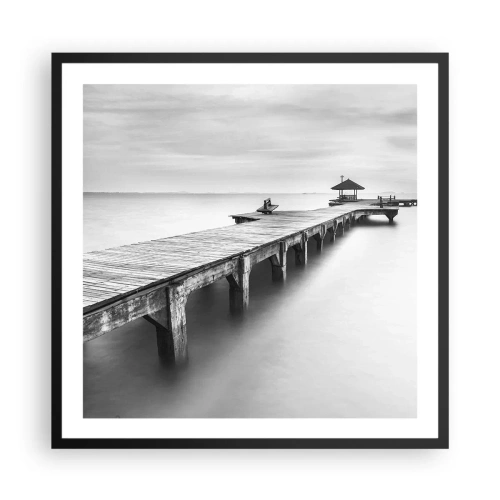 Affiche dans un cadre noir - Poster - À l'horizon - 60x60 cm