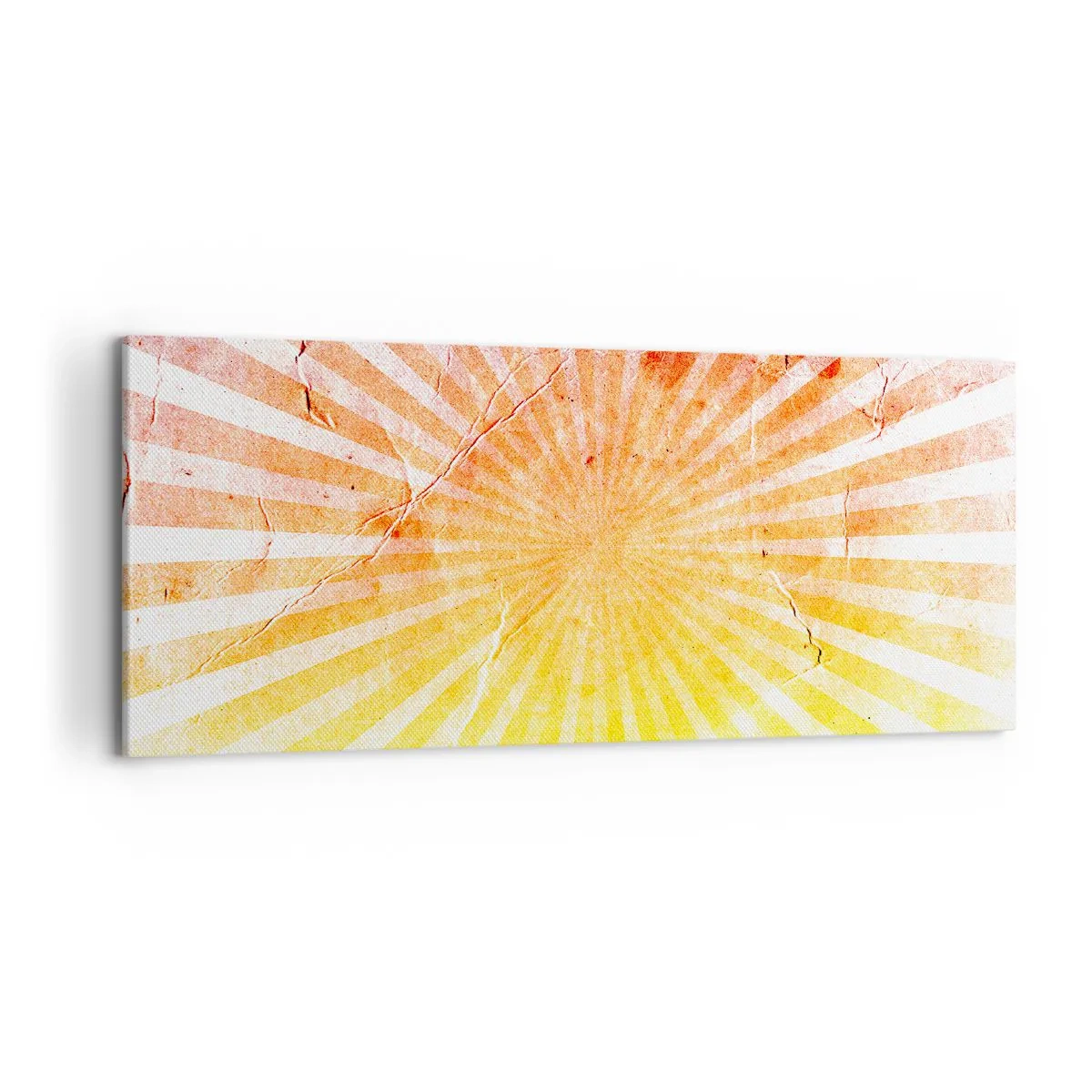 Impression sur toile - Image sur toile - Rayons de soleil dans les tons orange et jaune - 120x50cm - Levant et couchant - Décoration murale moderne pour le salon et la chambre ARTTOR