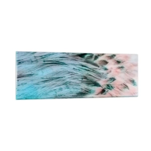 Impression sur verre - Image sur verre - Duvet rose saphir - 90x30 cm