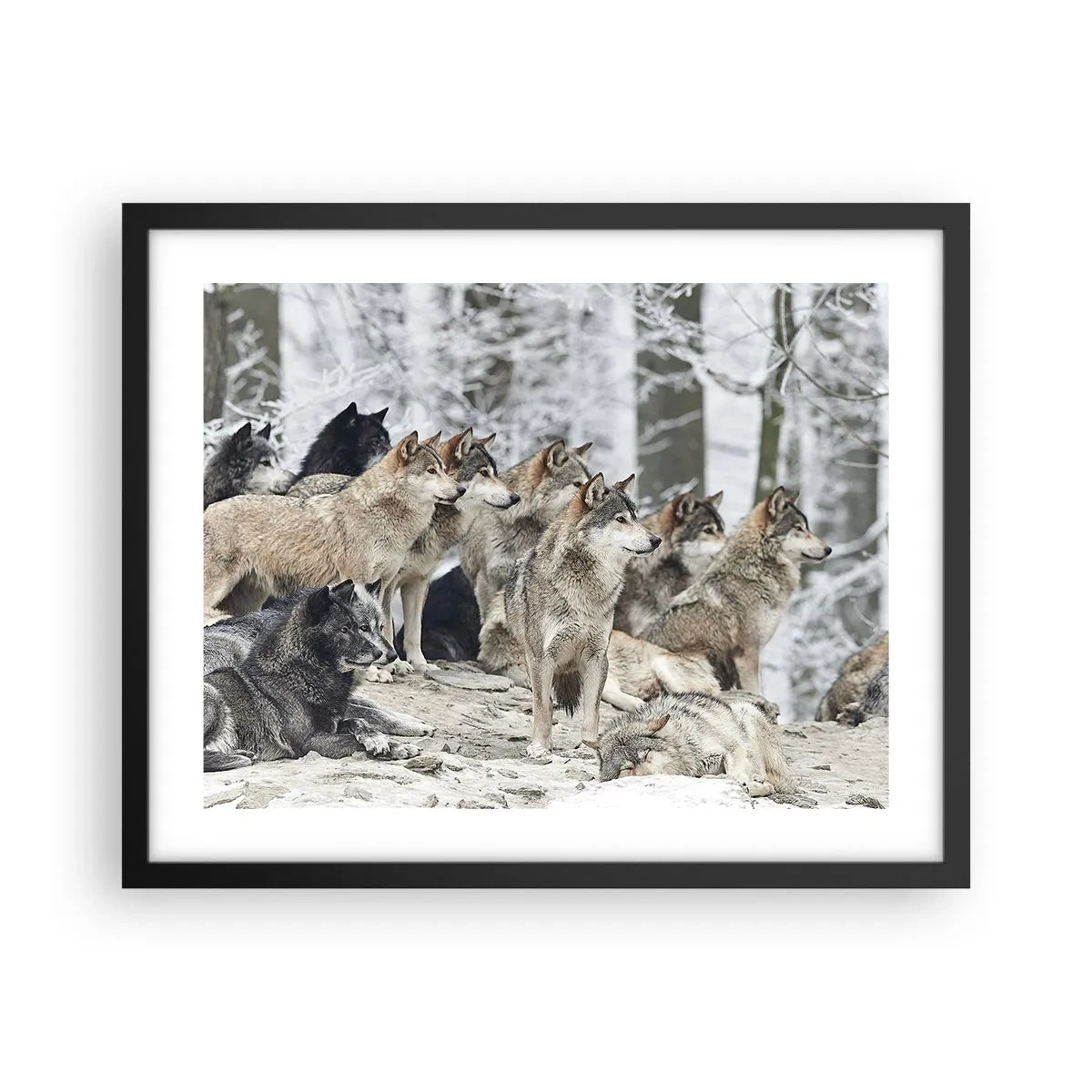 Affiche dans un cadre noir - Poster - Famille et amis - 50x40 cm