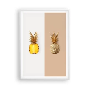 Affiche dans un cadre blanc - Poster - Ananas pour nous - 70x100 cm
