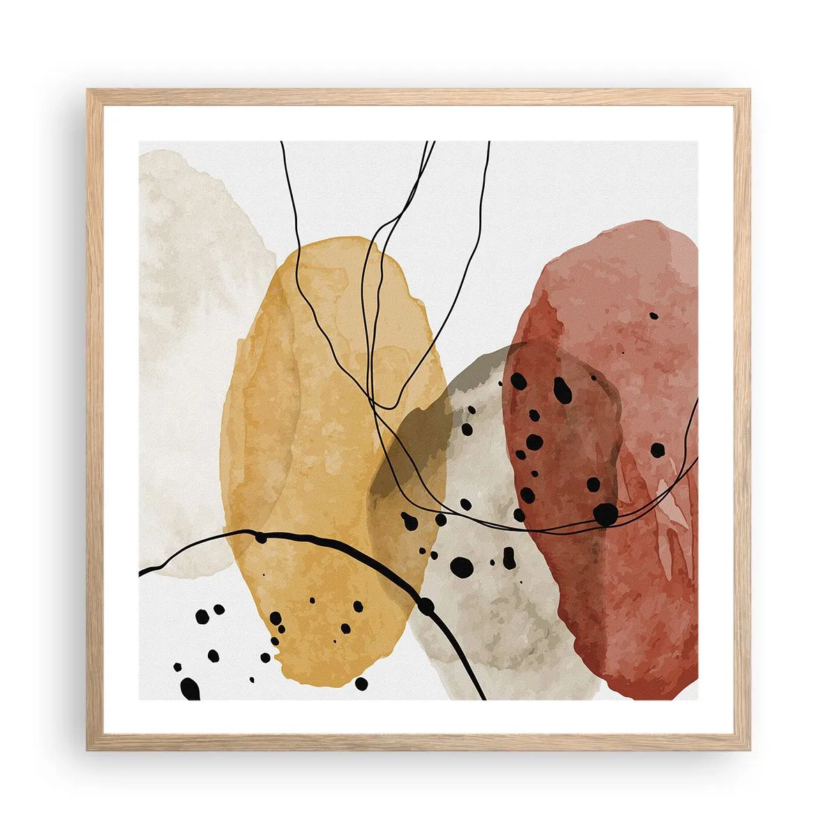 Affiche dans un chêne clair - Poster - Léger et transparent comme l'air - 60x60 cm