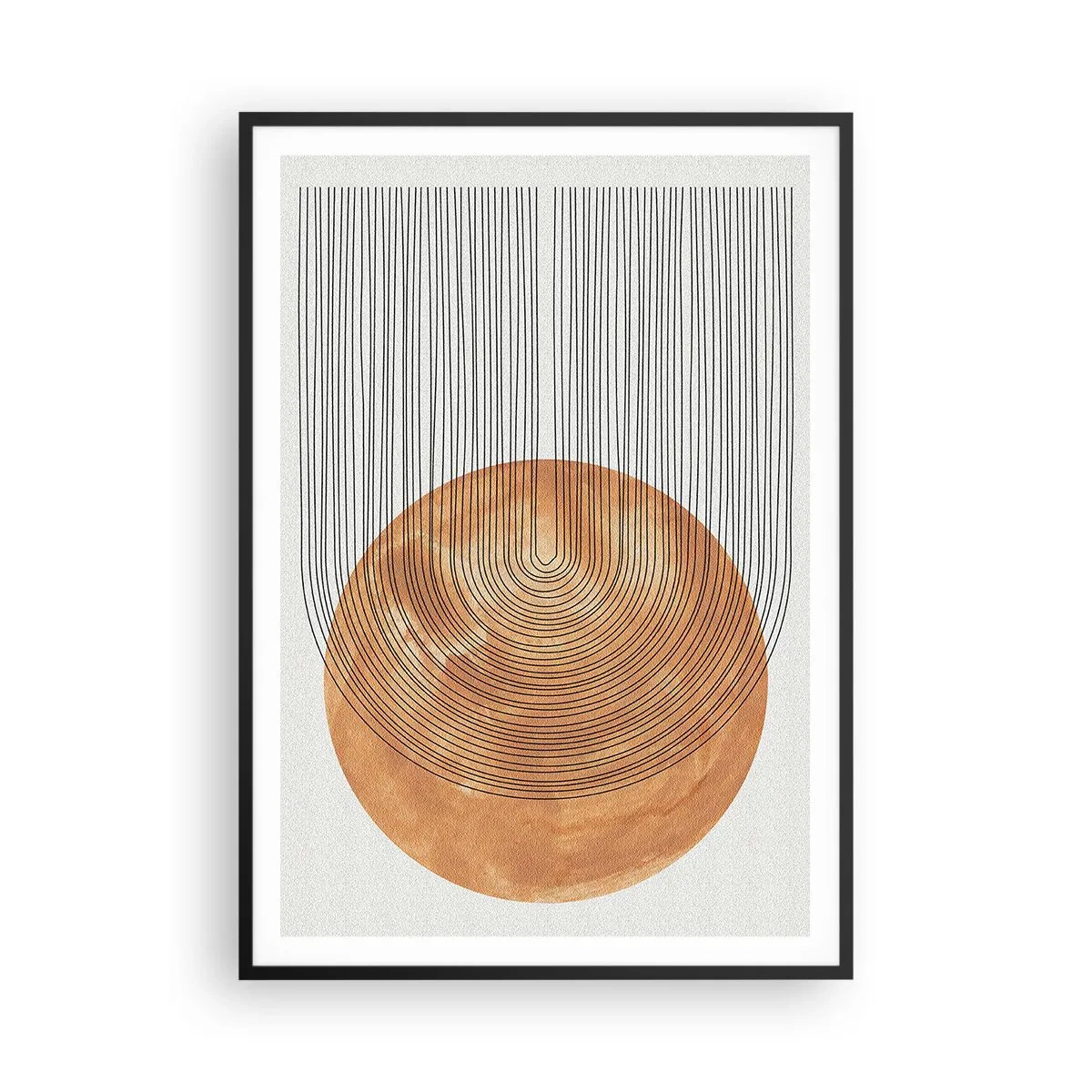 Affiche dans un cadre noir - Poster - Composition solaire - 70x100 cm