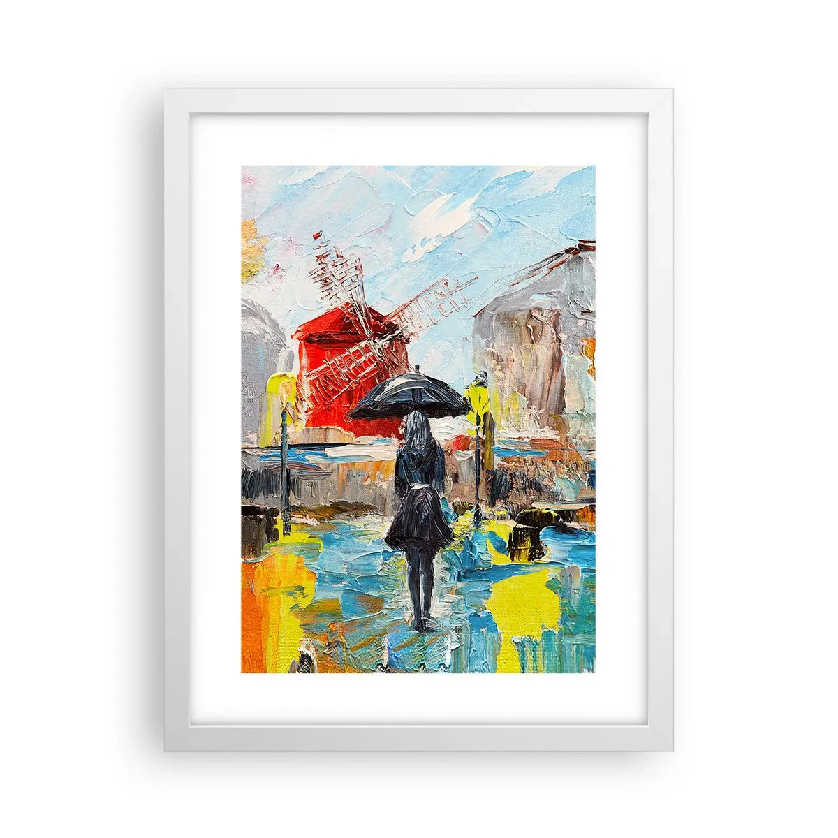 Affiche dans un cadre blanc - Poster - Légende parisienne - 30x40 cm