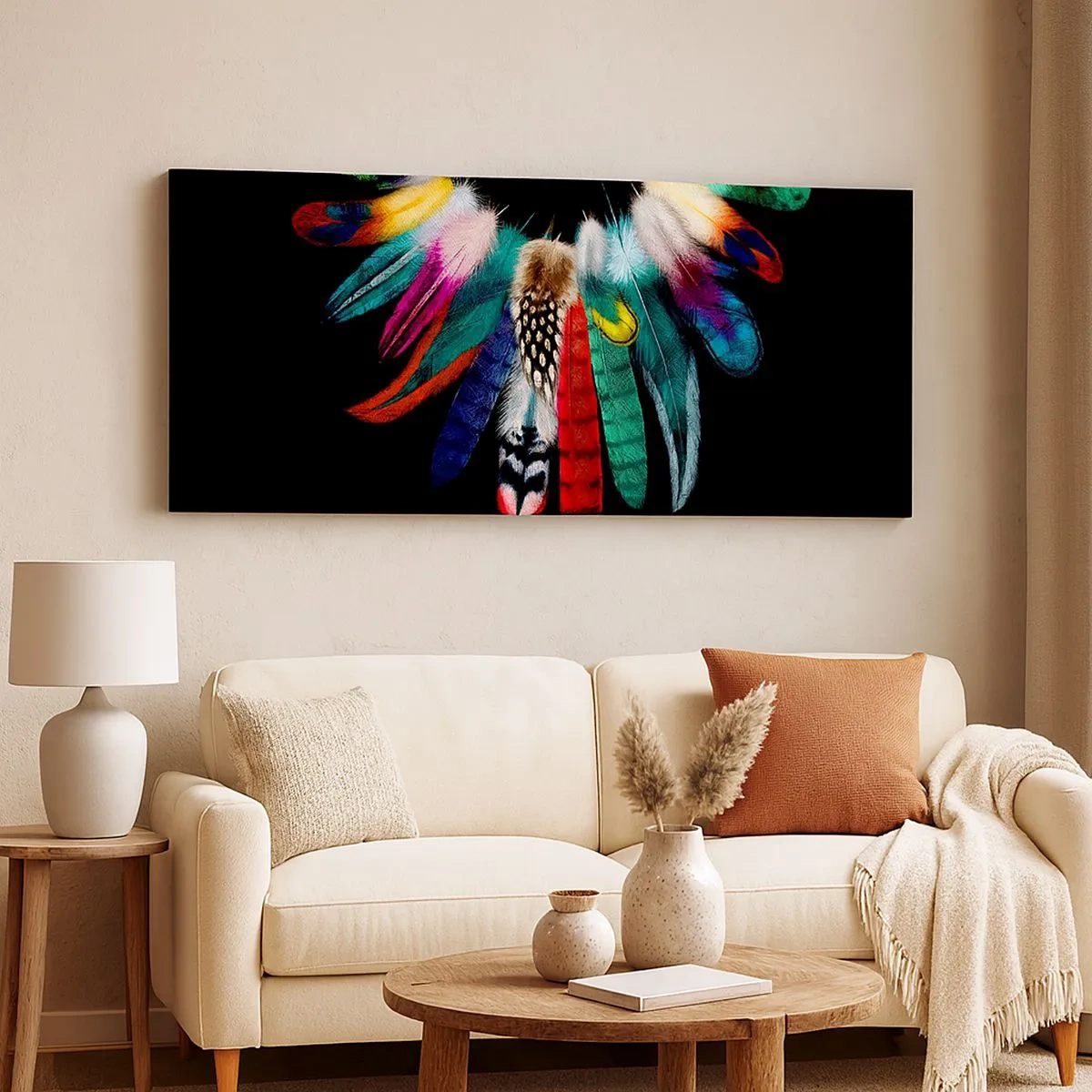 Impression sur toile - Image sur toile - Collier indien - 100x40 cm