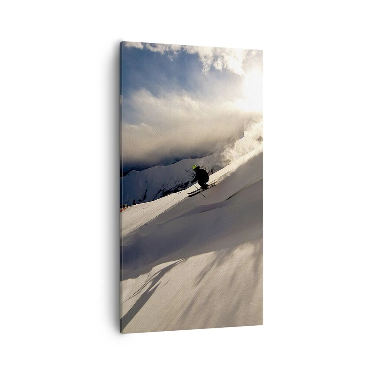 Impression sur toile - Image sur toile - Défi montagne accepté - 55x100 cm