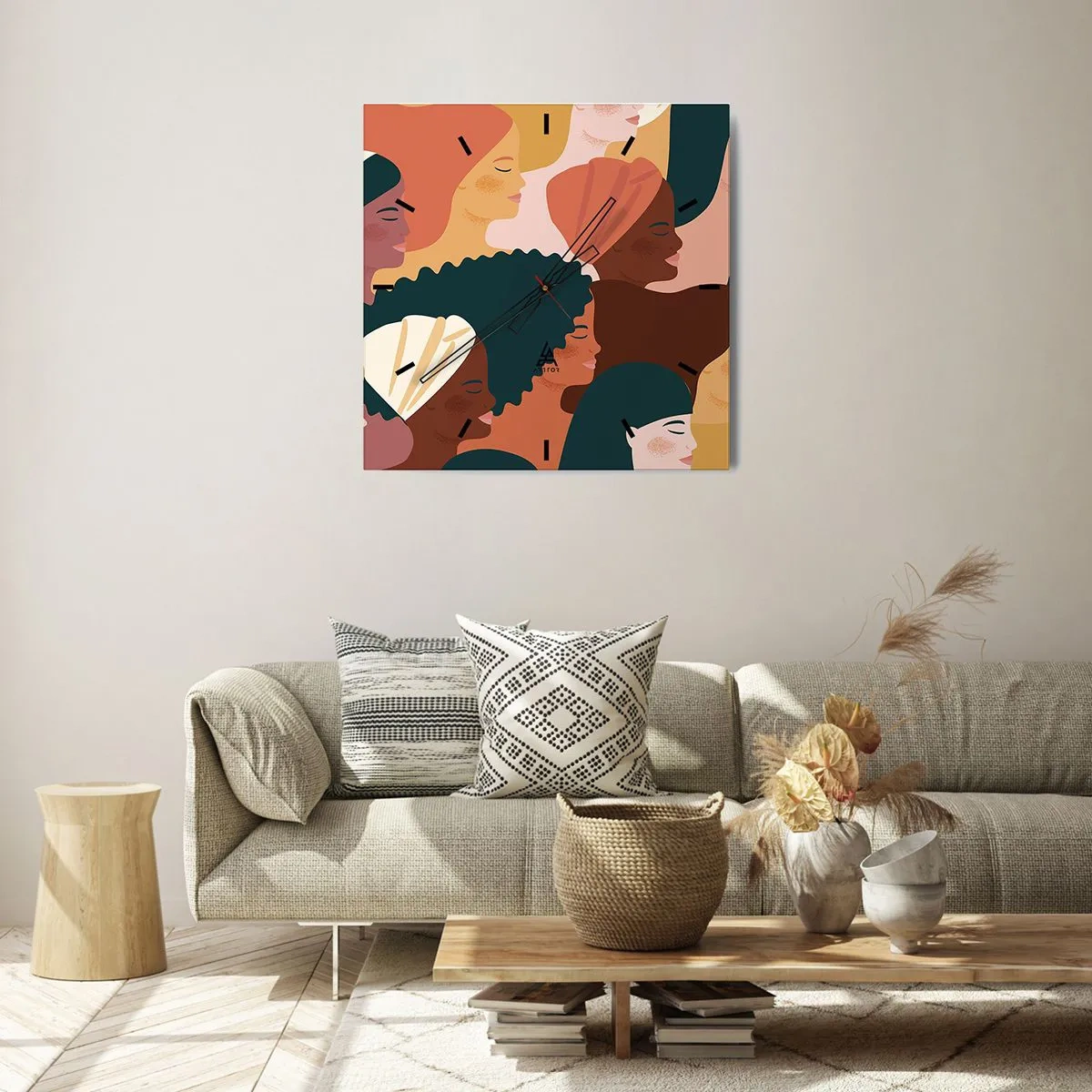 Horloge murale - Pendule murale - Uniquement la féminité - 30x30 cm