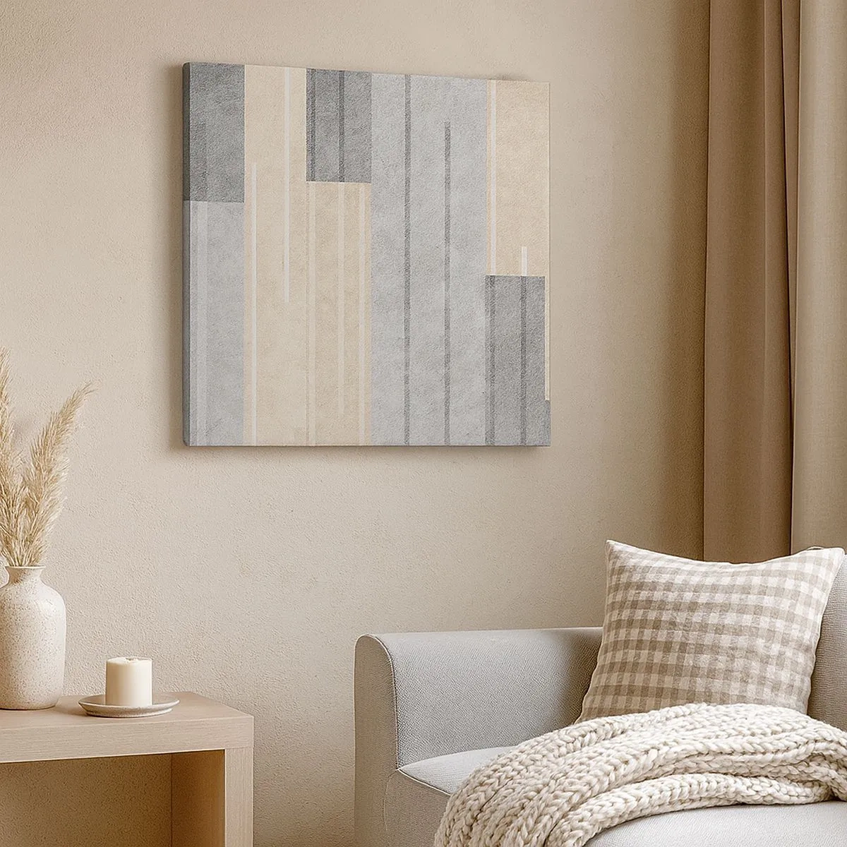 Impression sur toile - Image sur toile - Composition : se tenir droit - 30x30 cm