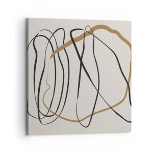 Impression sur toile - Image sur toile - Composition – danse en boucle - 70x70 cm