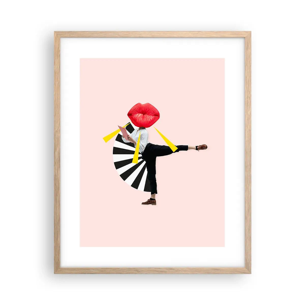 Affiche dans un chêne clair - Poster - Pop-art surréaliste - 40x50 cm