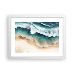 Affiche dans un cadre blanc - Poster - La rencontre éternelle - 40x30 cm