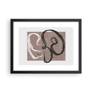 Affiche dans un cadre noir - Poster - Composition – la recherche de la plénitude - 40x30 cm