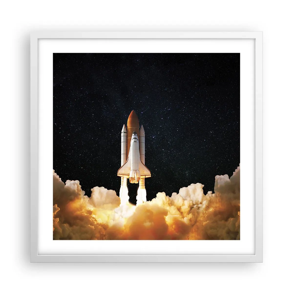 Affiche dans un cadre blanc - Poster - Ad astra! - 50x50 cm