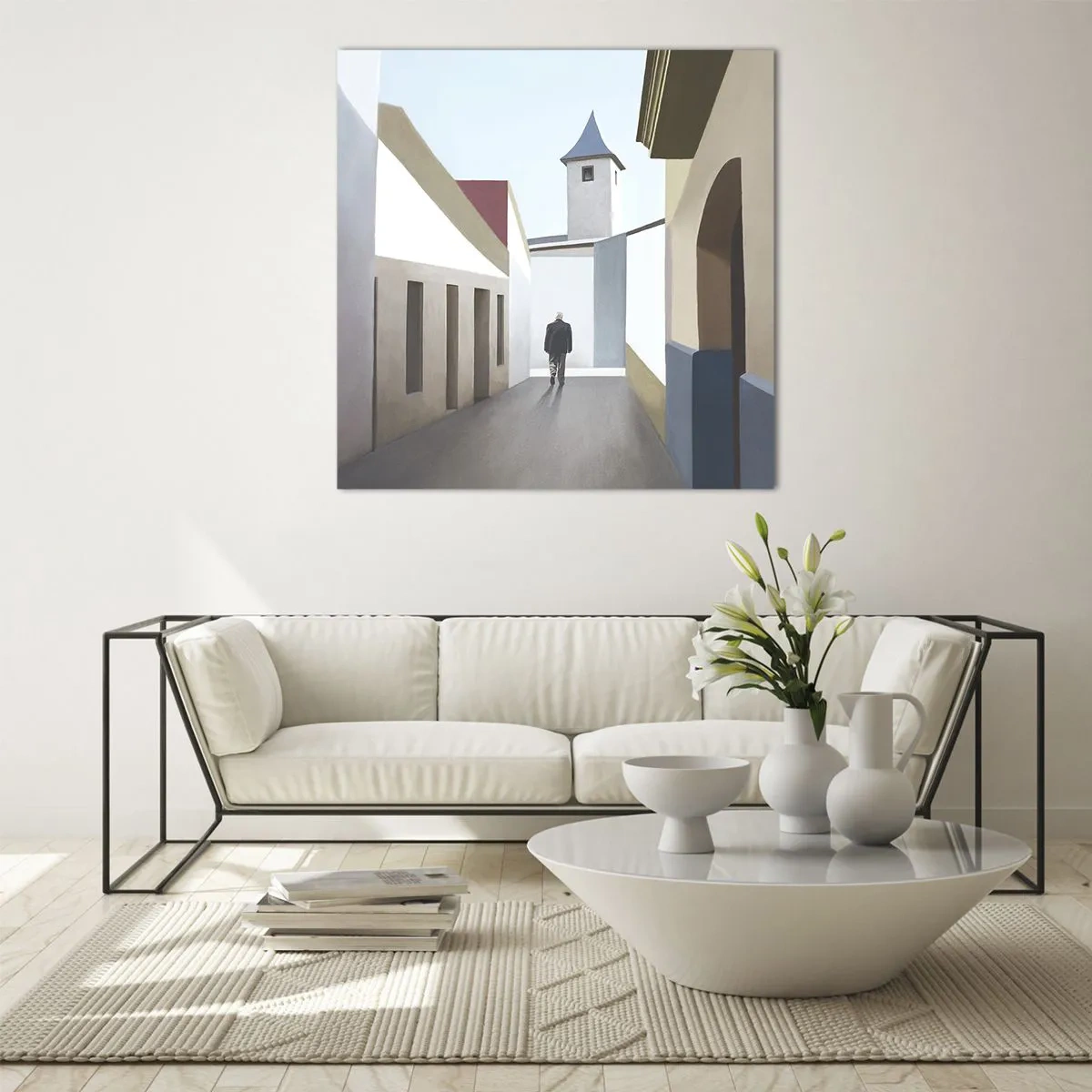 Impression sur verre - Image sur verre - Une promenade ensoleillée - 70x70 cm