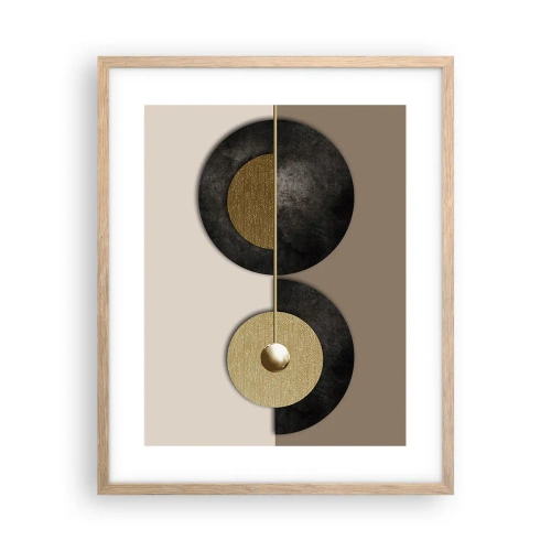 Affiche dans un chêne clair - Poster - Variations autour du cercle - 40x50 cm