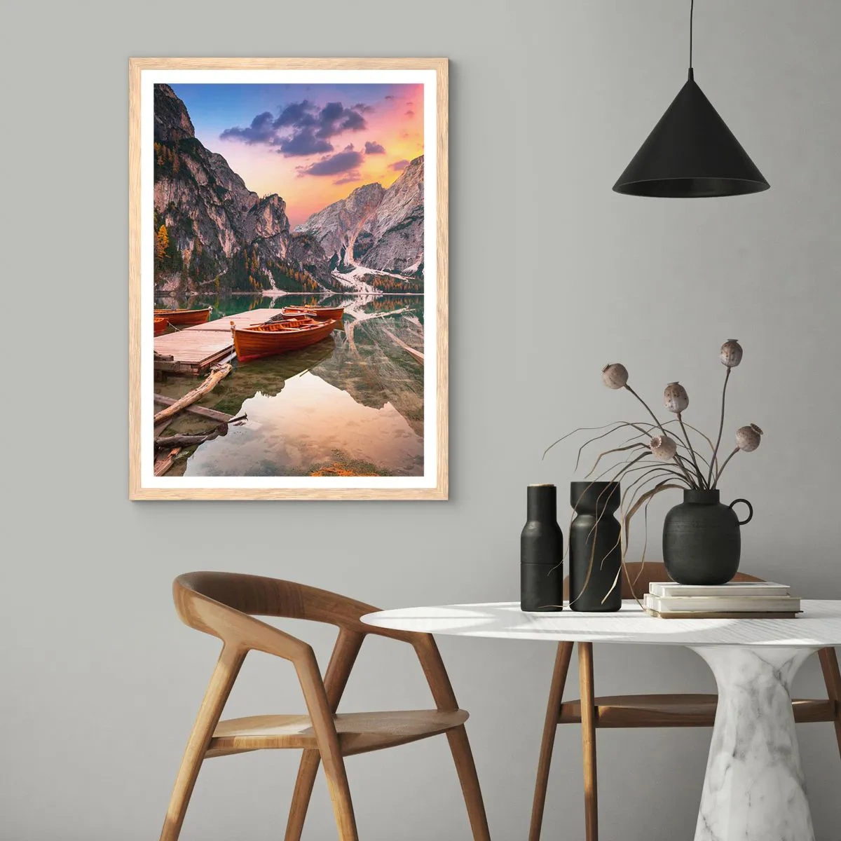 Affiche dans un chêne clair - Poster - Promesse du jour - 70x100 cm