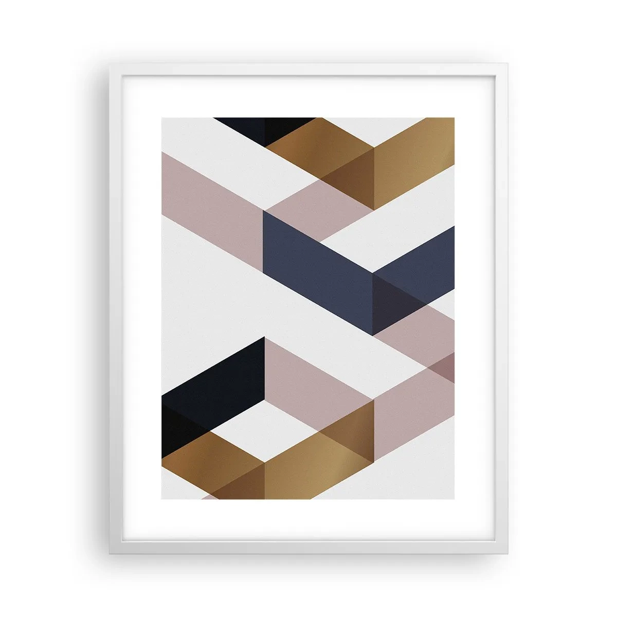 Affiche dans un cadre blanc - Poster - Plats et angles - 40x50 cm