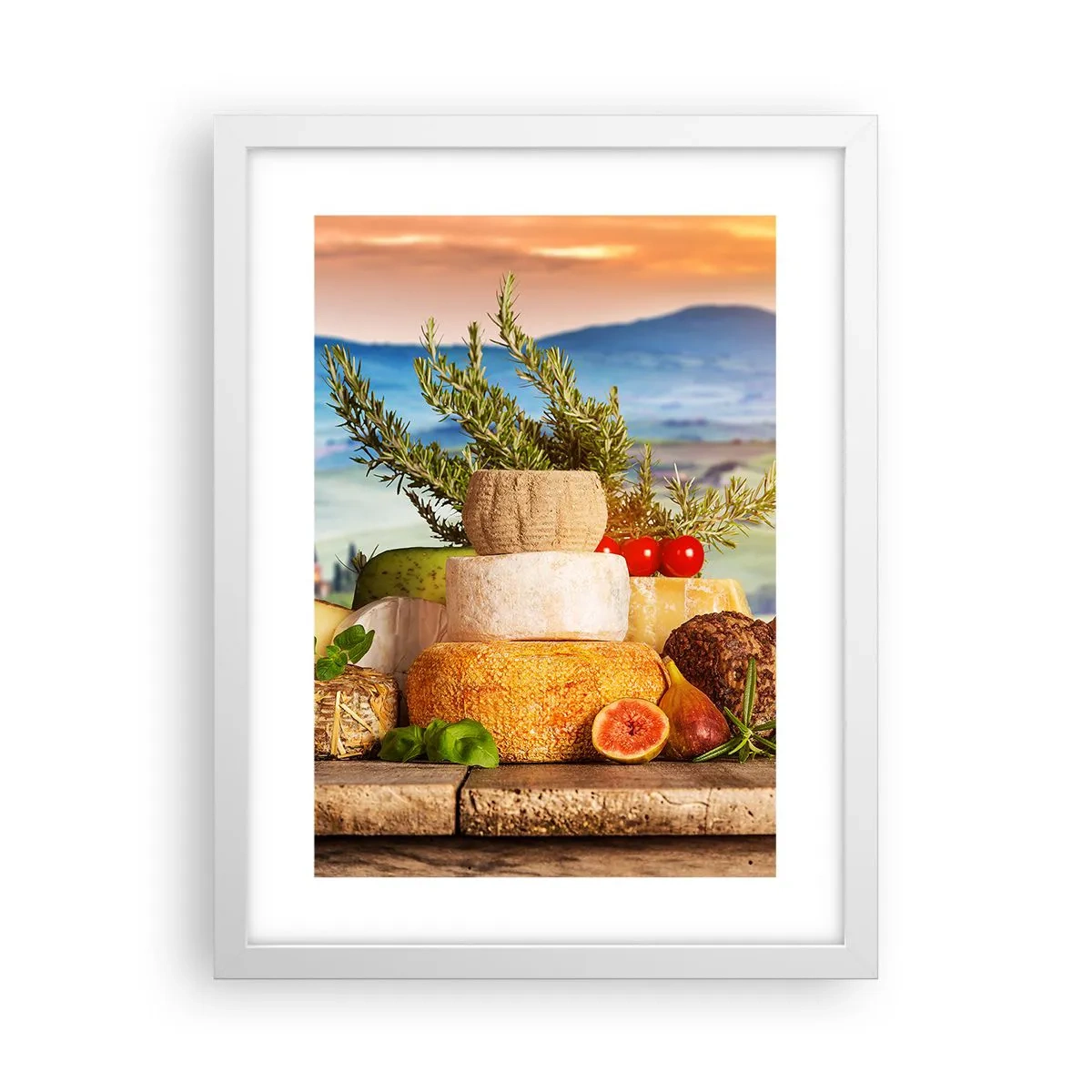 Affiche dans un cadre blanc - Poster - La joie de vivre à l'italienne - 30x40 cm