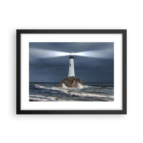 Affiche dans un cadre noir - Poster - I… i… ici ! - 40x30 cm