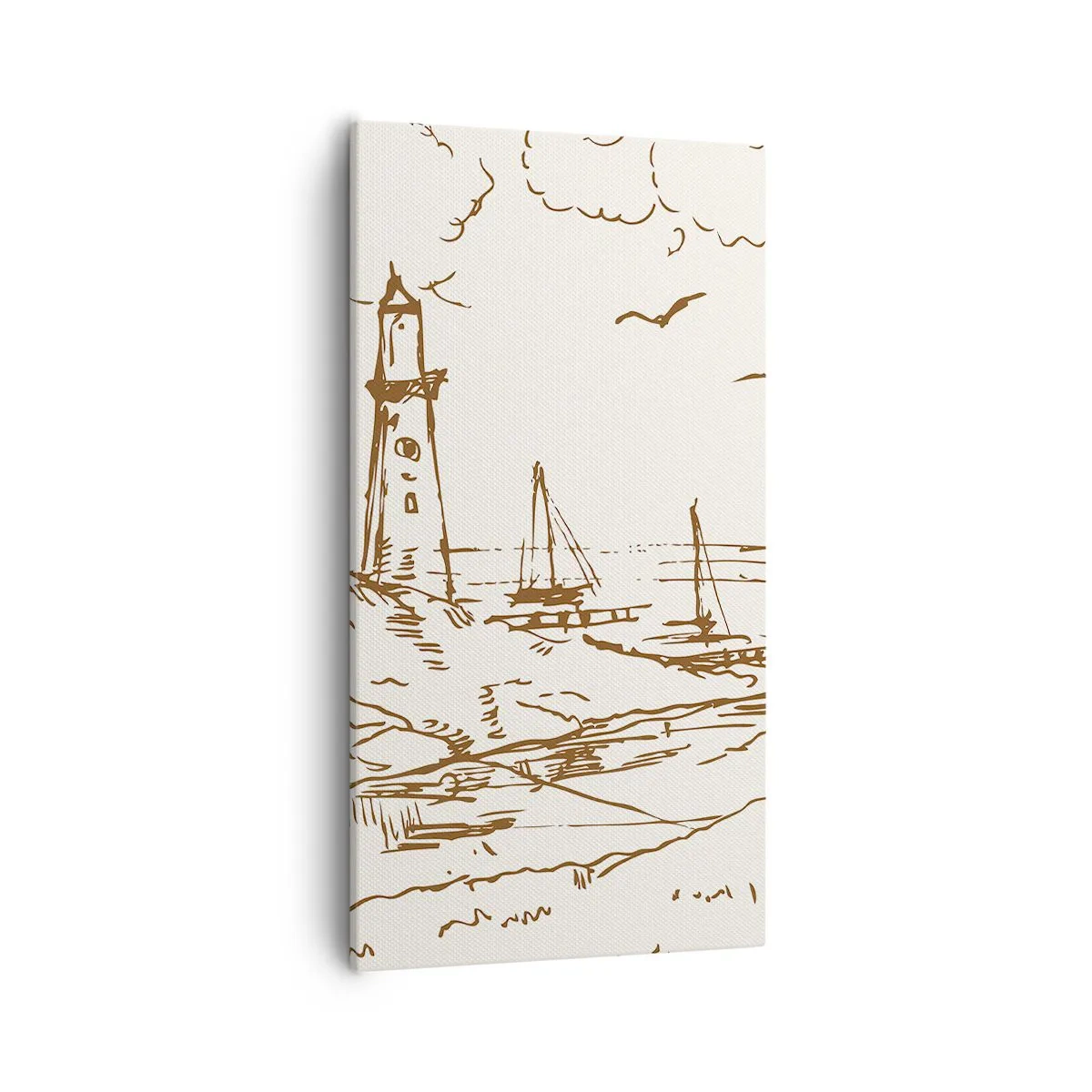 Impression sur toile - Image sur toile - Esquisse de souvenirs d'été - 55x100 cm