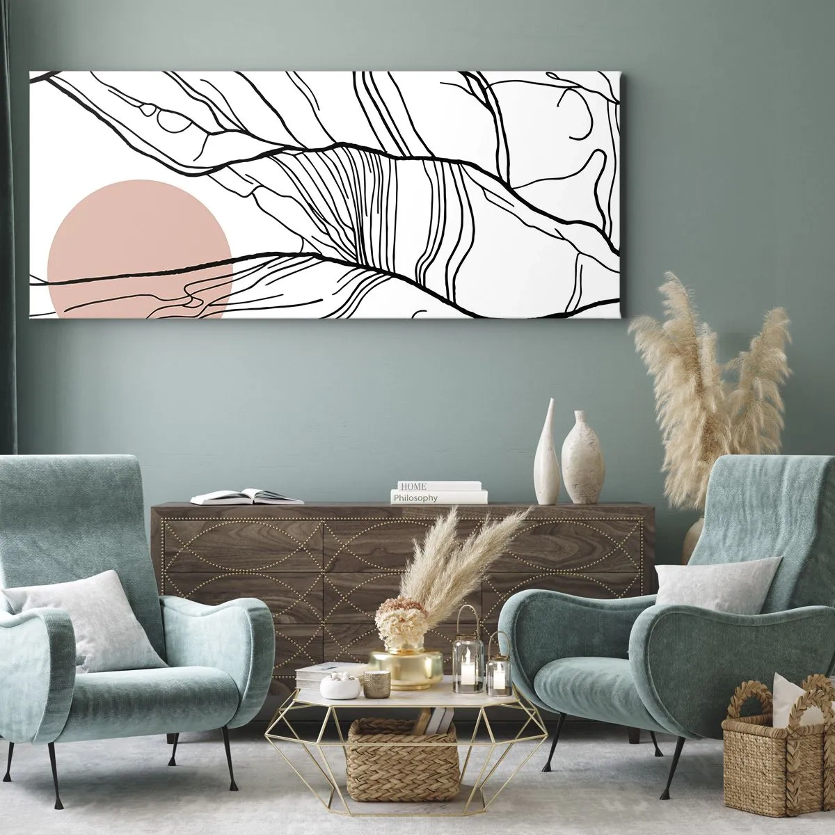 Impression sur toile - Image sur toile - Dans un réseau de brindilles - 100x40 cm