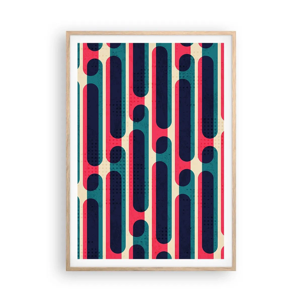 Affiche dans un chêne clair - Poster - En profondeur et sur l'avant - 70x100 cm