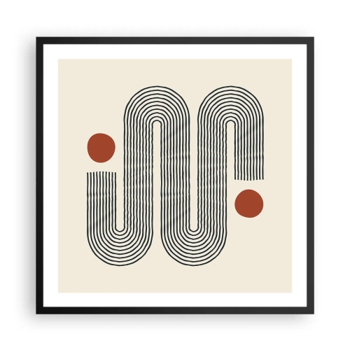 Affiche dans un cadre noir - Poster - Du début à la fin - 60x60 cm