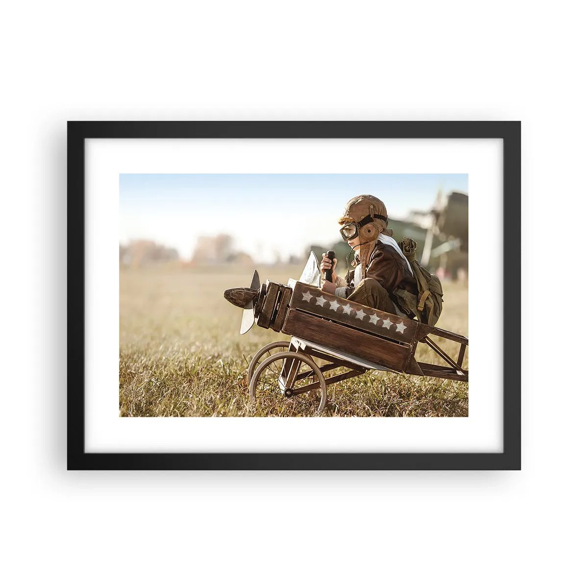 Affiche dans un cadre noir - Poster - Départ vers un rêve - 40x30 cm