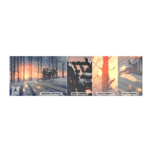 Échantillon de Papier Peint Autocollant Deluxe Sticker - Seul le soleil regarde ici - Paysage, Gîte forestier, Forêt - 100x30 cm