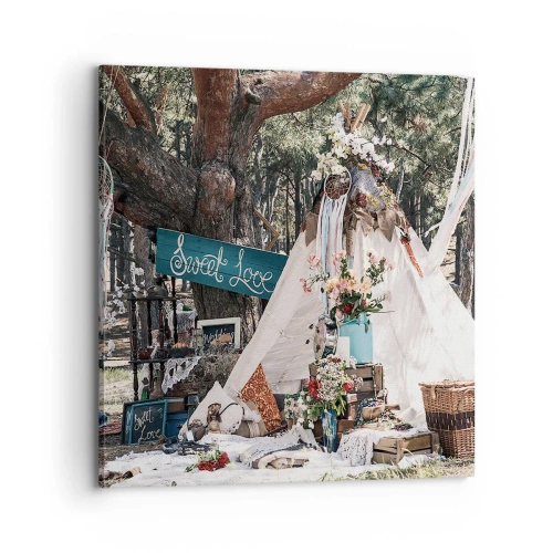 Impression sur toile - Image sur toile - Make love… - 70x70 cm