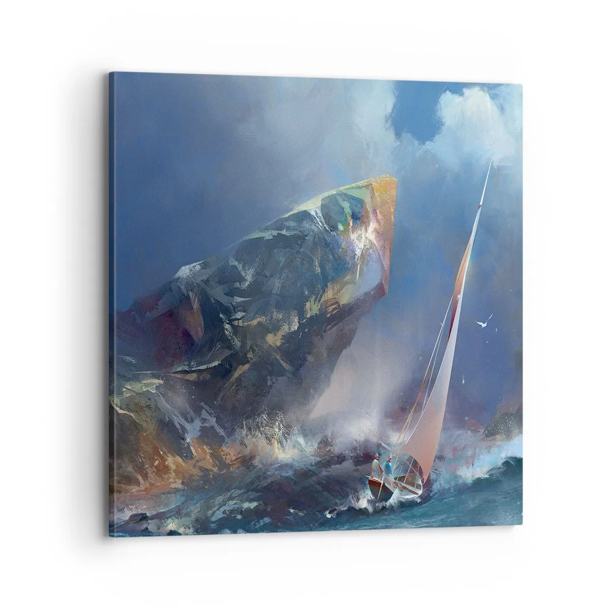 Impression sur toile - Image sur toile - Celui qui est courageux, gagne - 70x70 cm