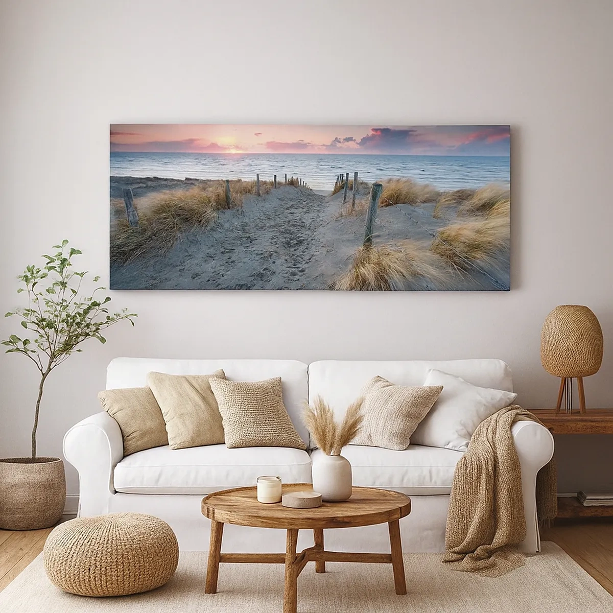 Impression sur toile - Image sur toile - Tu as versé l'éclat de l'arc-en-ciel sur les flots - 30x30 cm