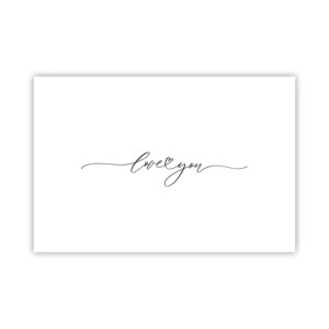 Affiche - Poster - Noir sur blanc - 91x61 cm