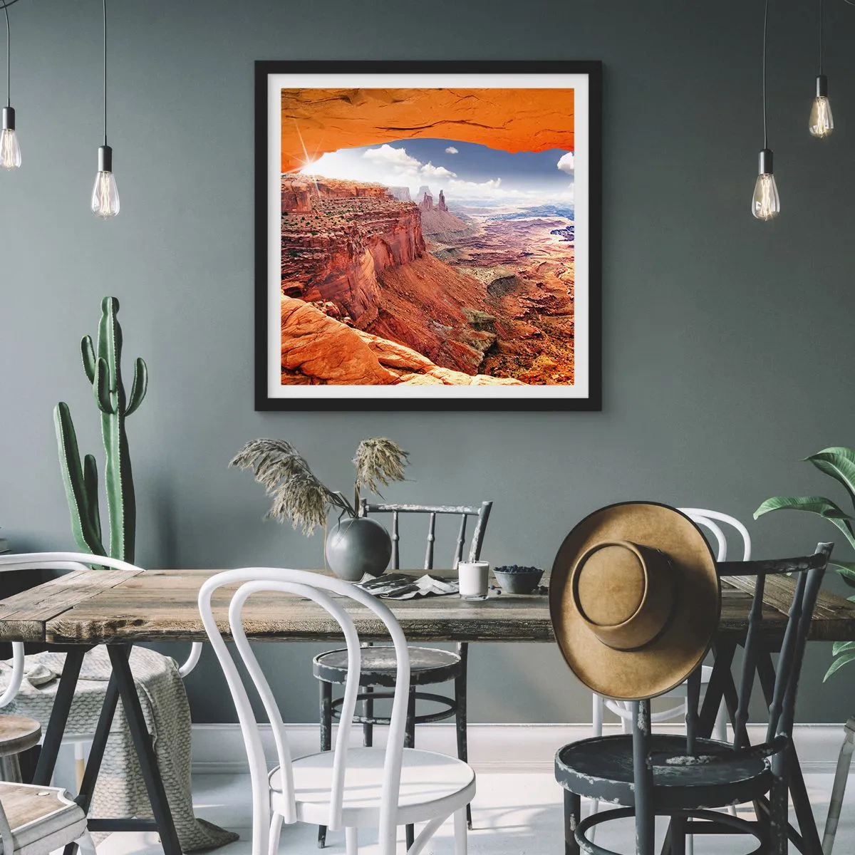 Affiche dans un cadre noir - Poster - Sculpté par la nature elle-même - 50x50 cm