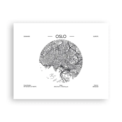 Affiche - Poster - Anatomie d’Oslo - 50x40 cm