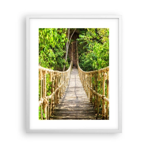 Affiche dans un cadre blanc - Poster - Suspendu dans la nature - 40x50 cm