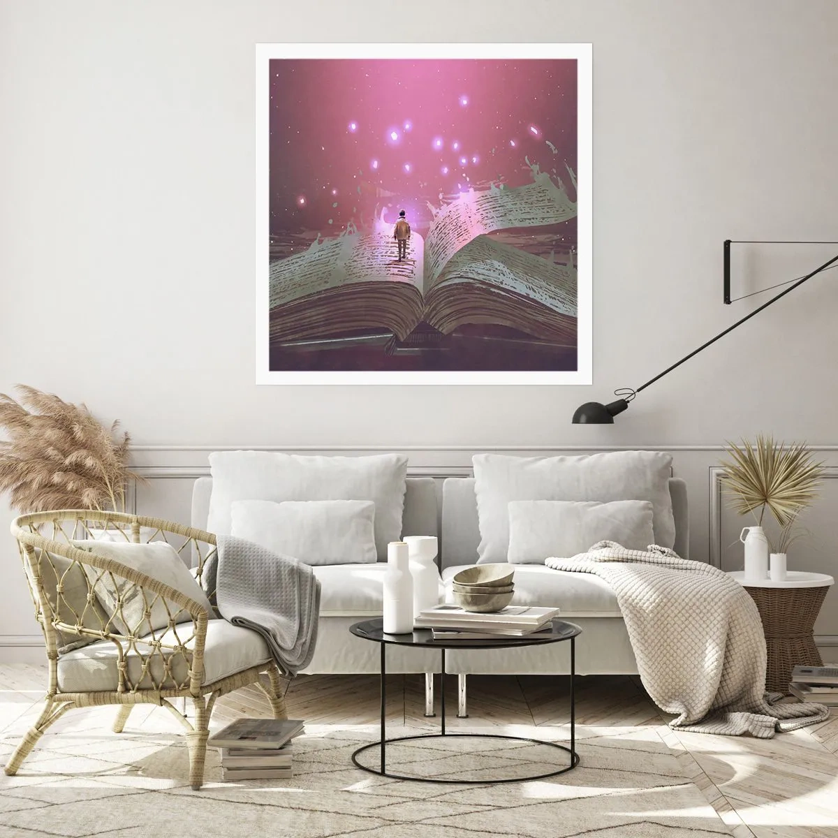 Affiche - Poster - Invitation à un autre monde - lisez ! - 60x60 cm