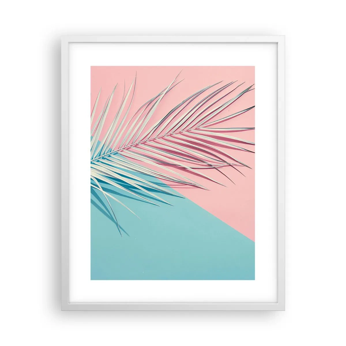 Affiche dans un cadre blanc - Poster - Impression tropicale - 40x50 cm